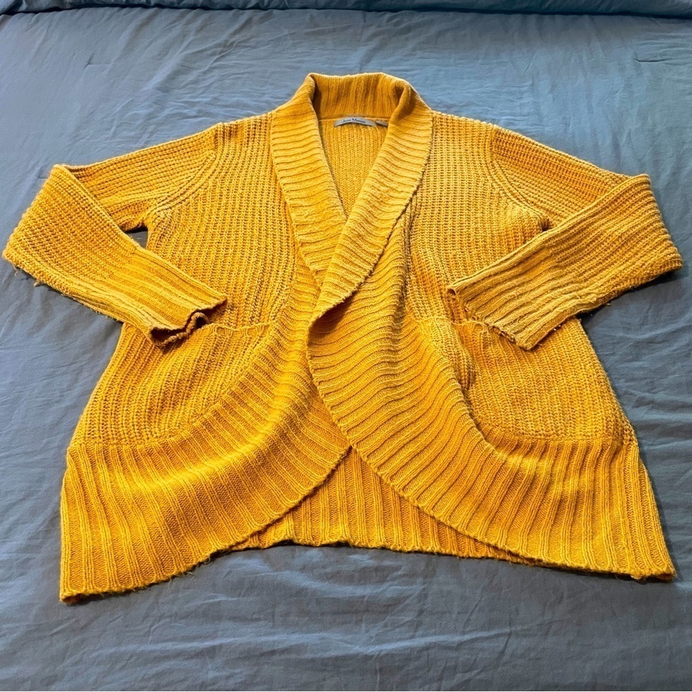 Jason Maxwell Mustard Cardigan sz large